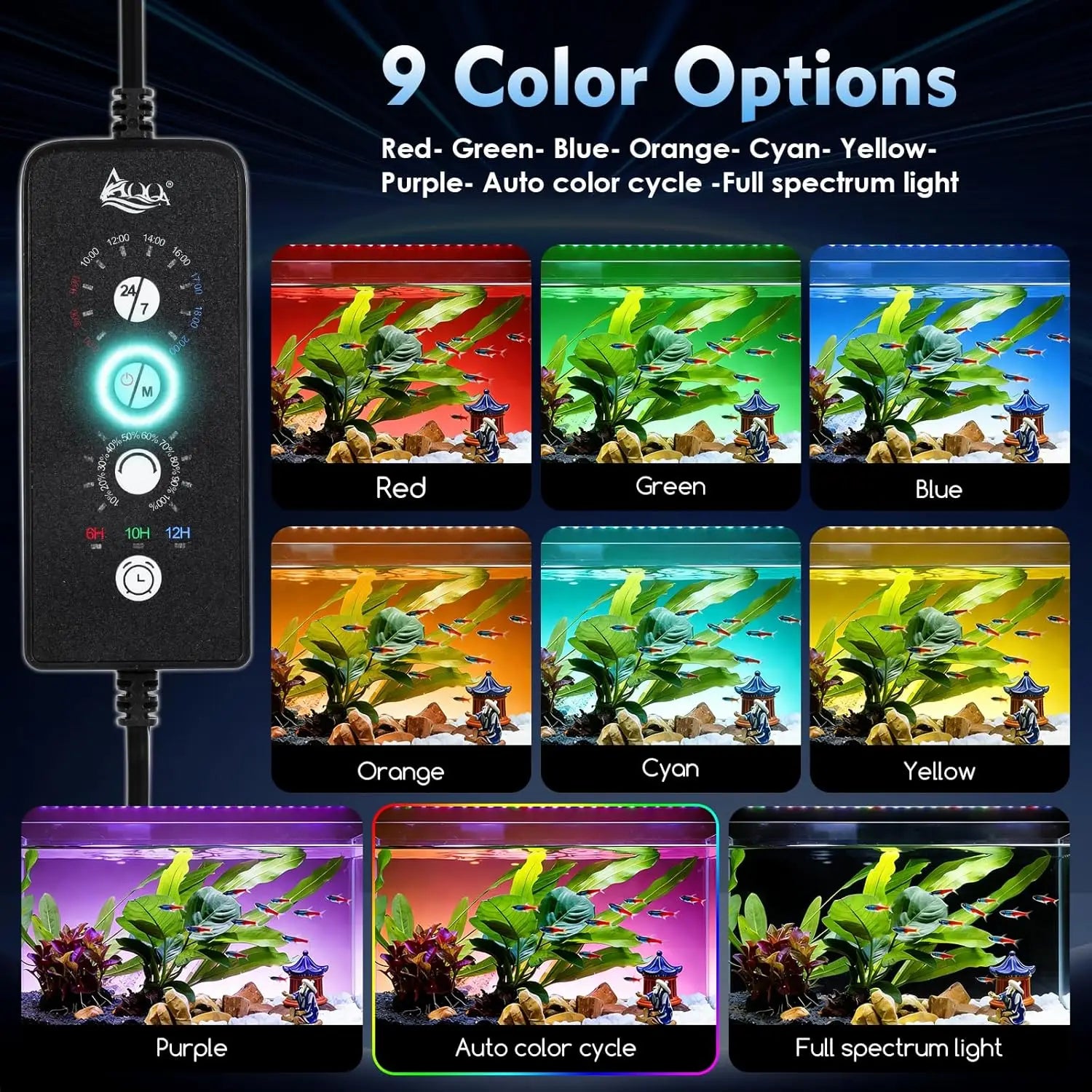 Led Aquarium Light 72W For Fish Tank