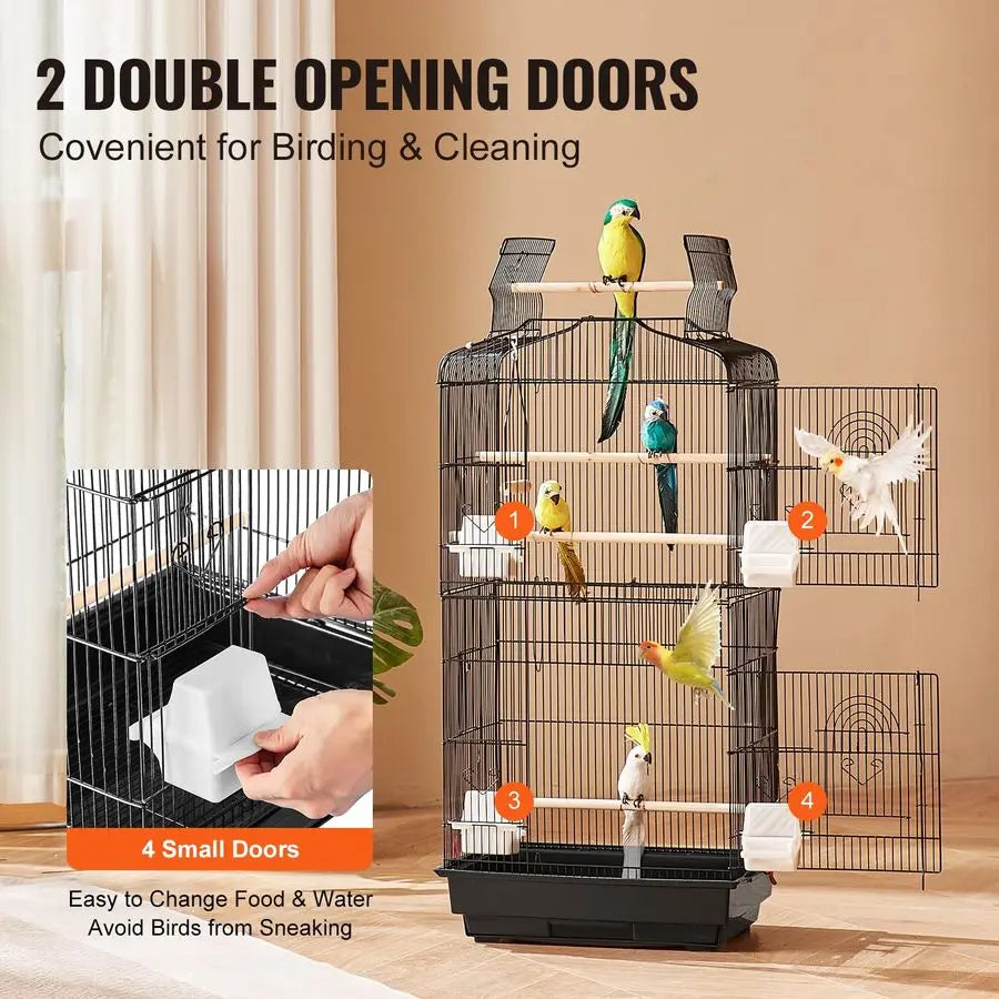 41 in Open Top Large Parrot Cage