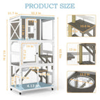 64" Wooden Cat Enclosure