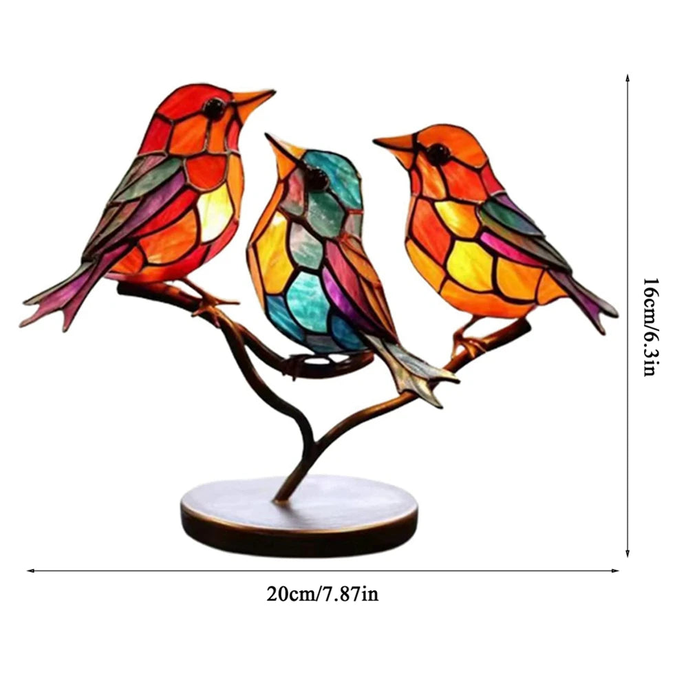 Colored Glass Birds