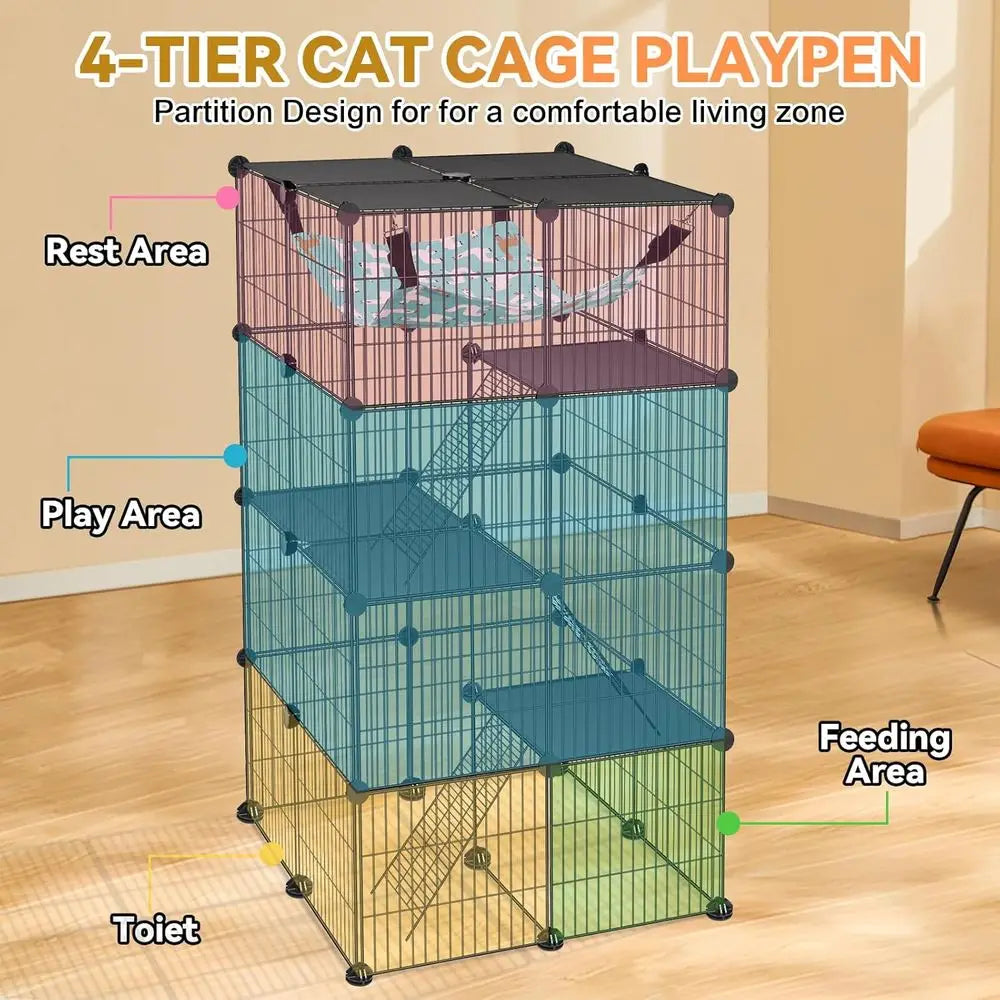 4-Tier DIY Cat Enclosures