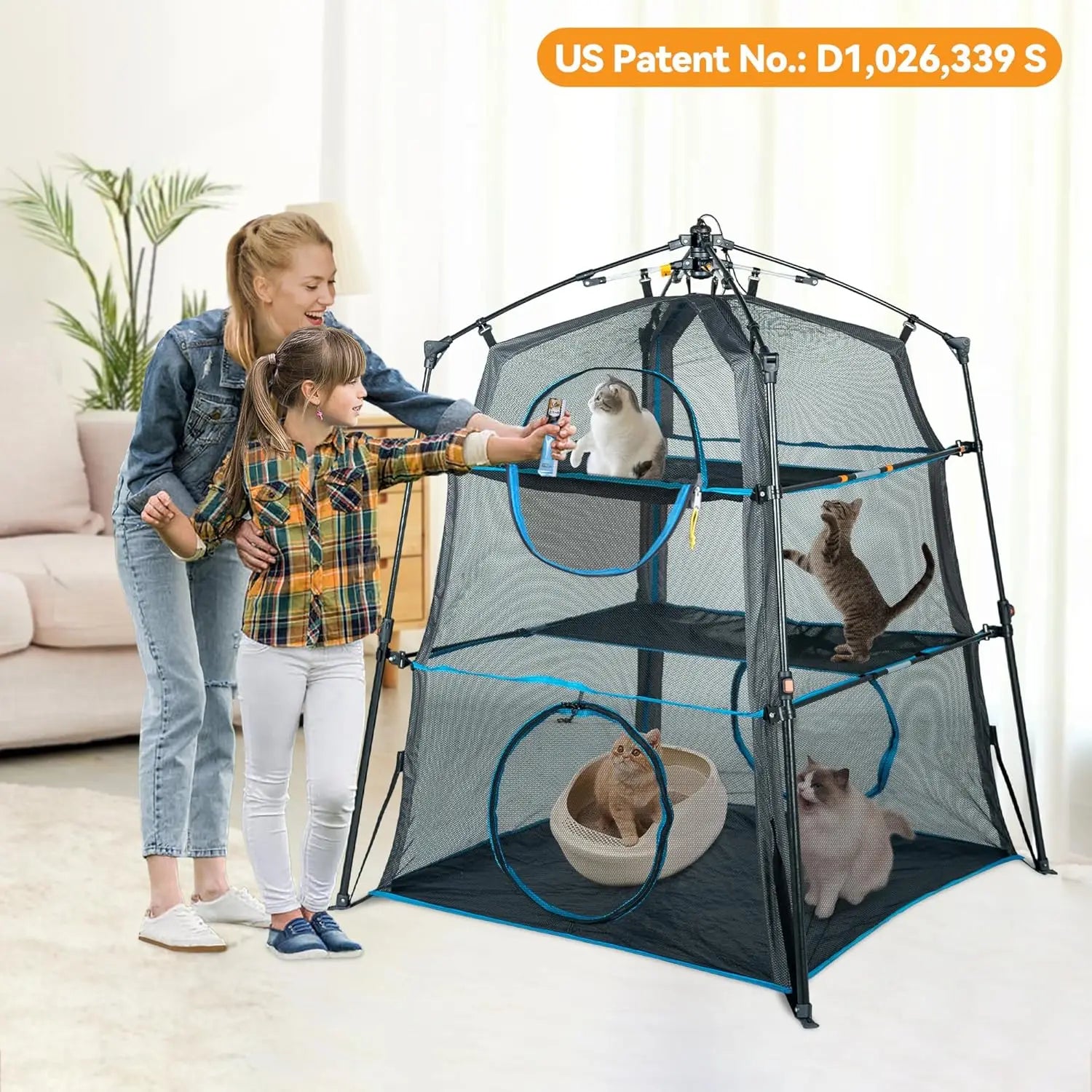 Cat Enclosure Tower Tent