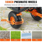 Heavy-Duty Steel Garden Dump Cart