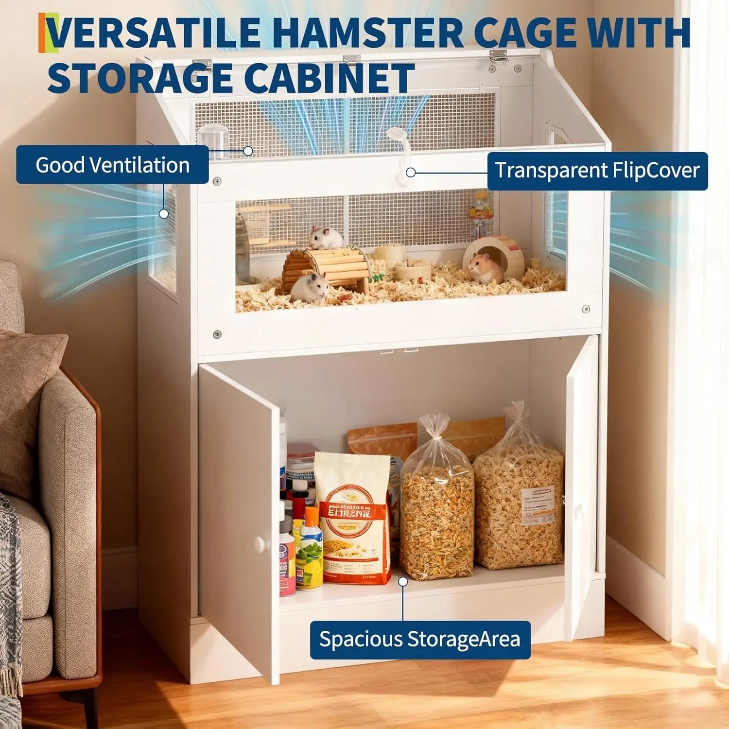 Hamster Cage with Storage