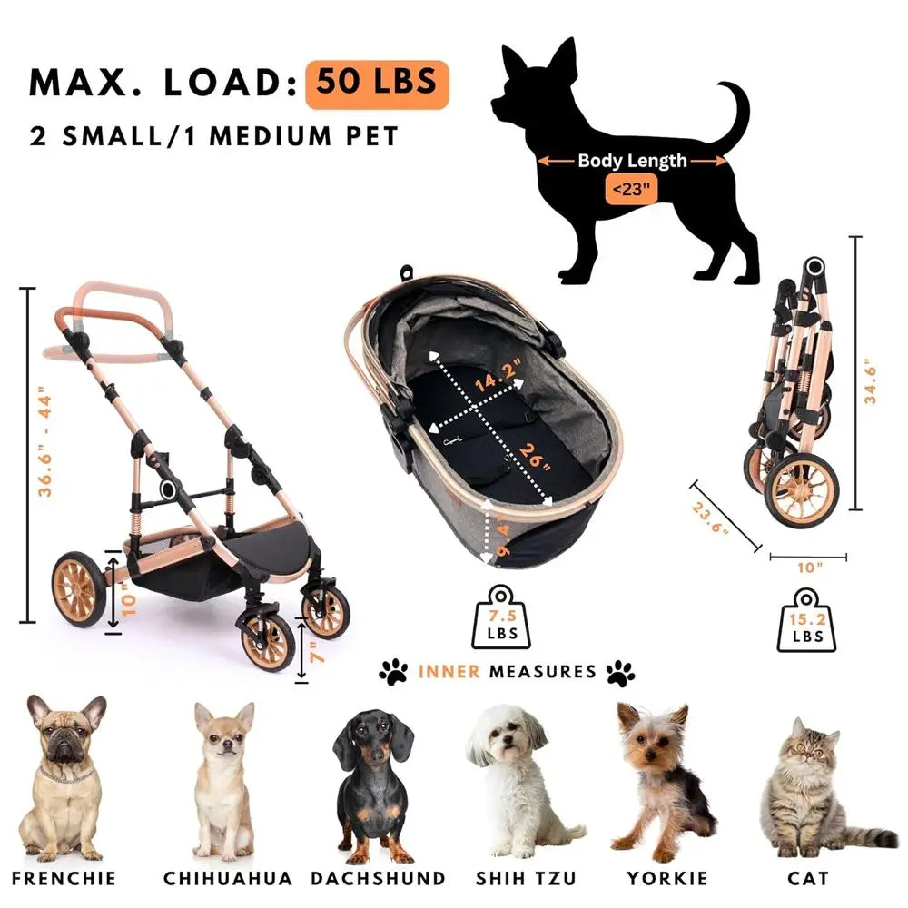 Pet Stroller for Medium Dogs