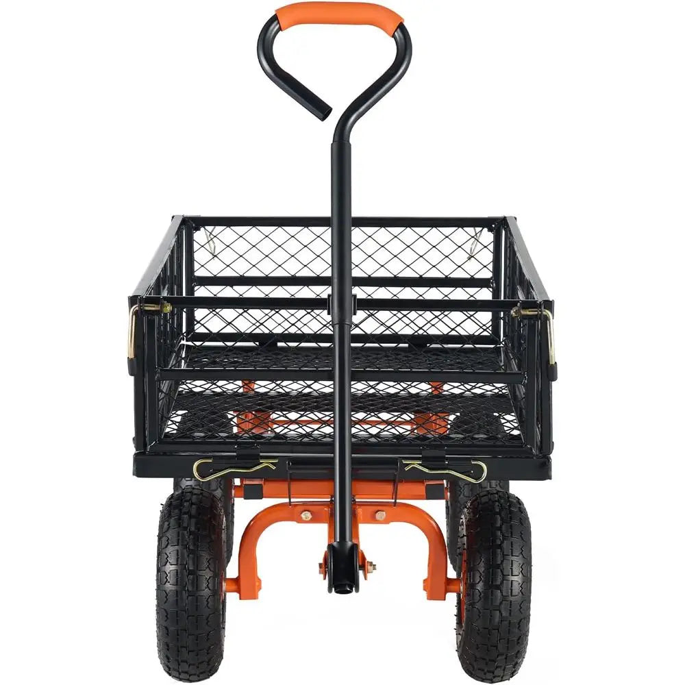 Heavy-Duty Steel Garden Dump Cart