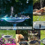 Solar Powered Water Fountain for Garden