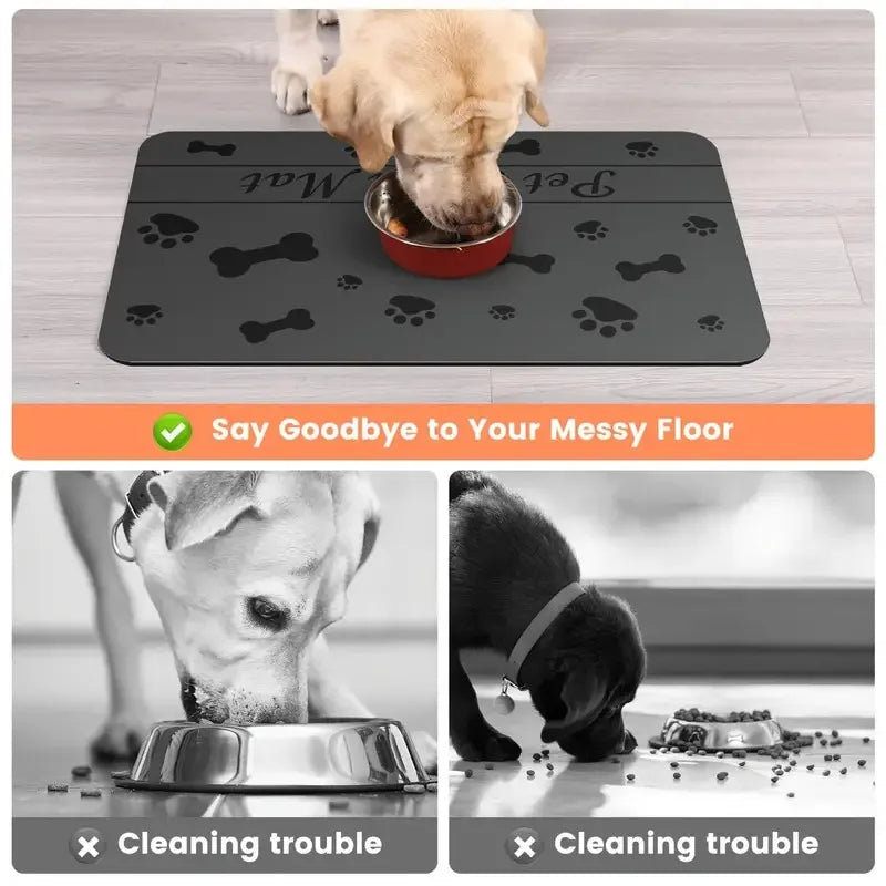 Quick-Dry Pet Feeding Mat
