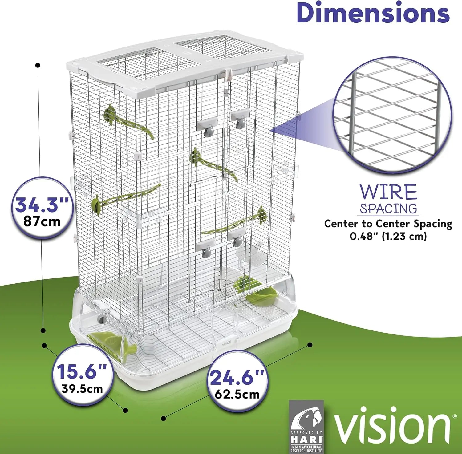 Medium Tall Wire Bird Cage