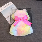 Dog Fluffy Pink Bowknot