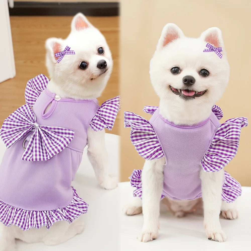 Bow Plaid Princess Dress