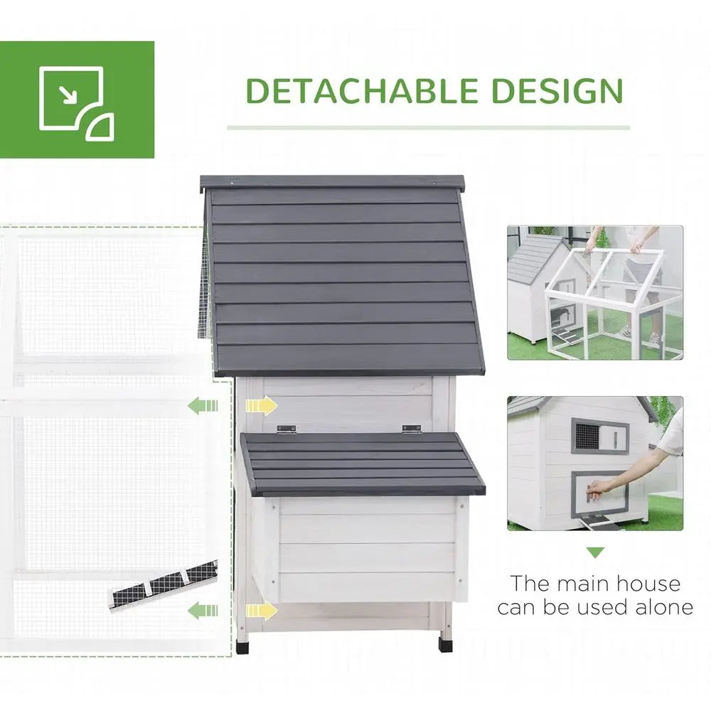 Chicken Coop with Detachable Run