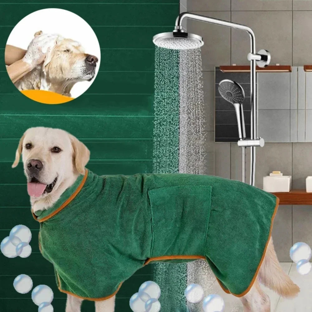 Dog Bathrobe Bath Absorbent Soft Towel