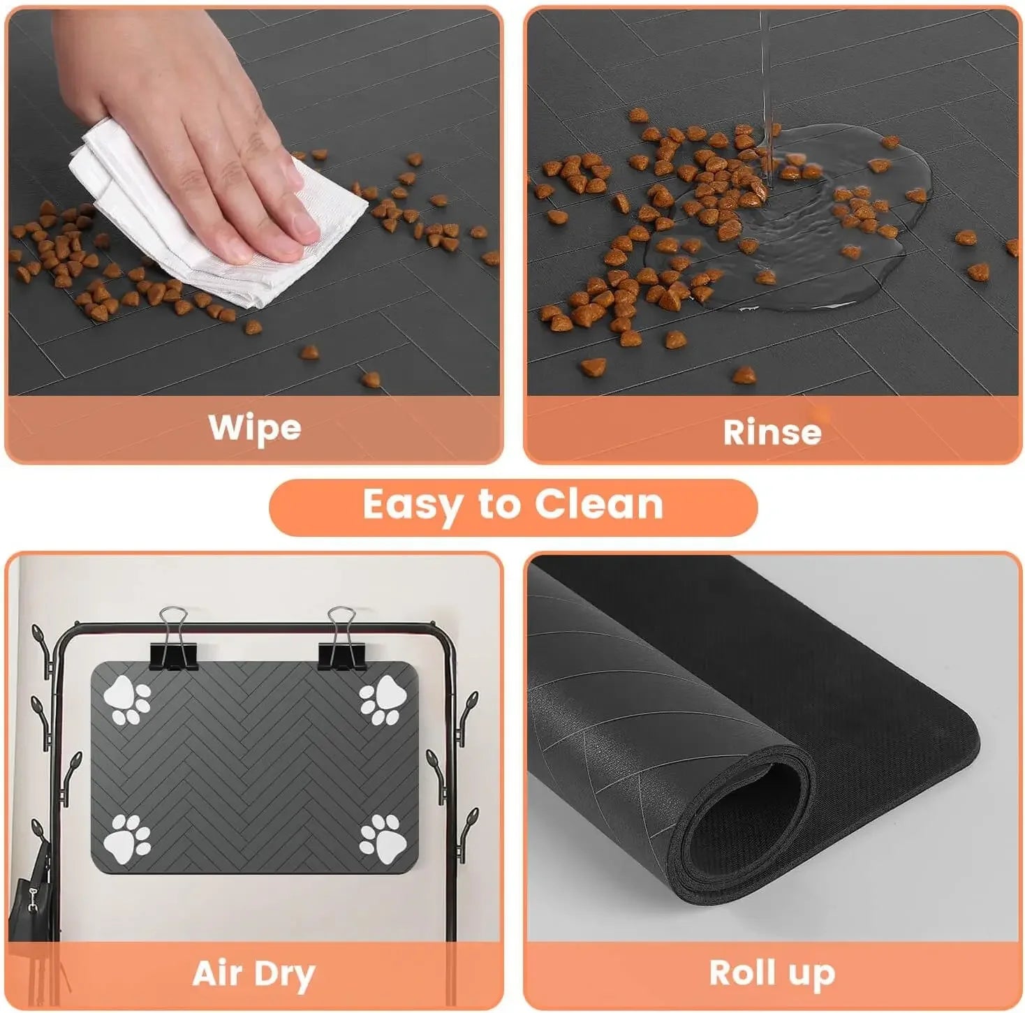S,M,L absorbent Pet Feeding Mat