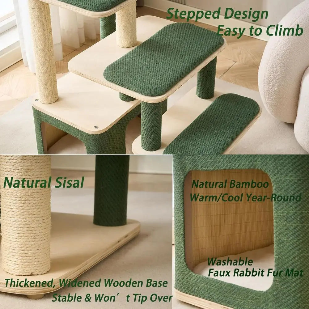 Wood Cat Tree Tower