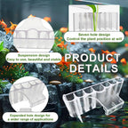 7-Hole Aquarium Plant Holder with Feeder