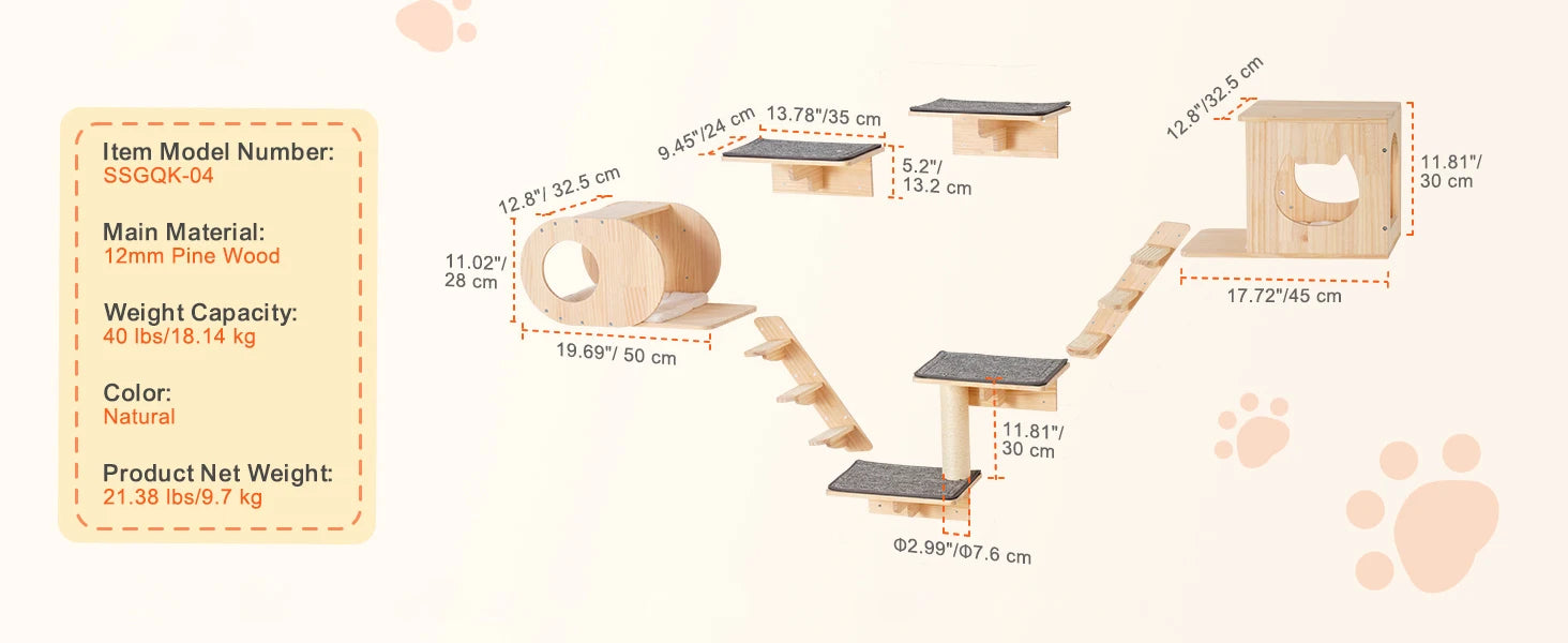 Wall Mounted Cat Shelves