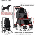 Double Stroller for M/S Dogs/Cats