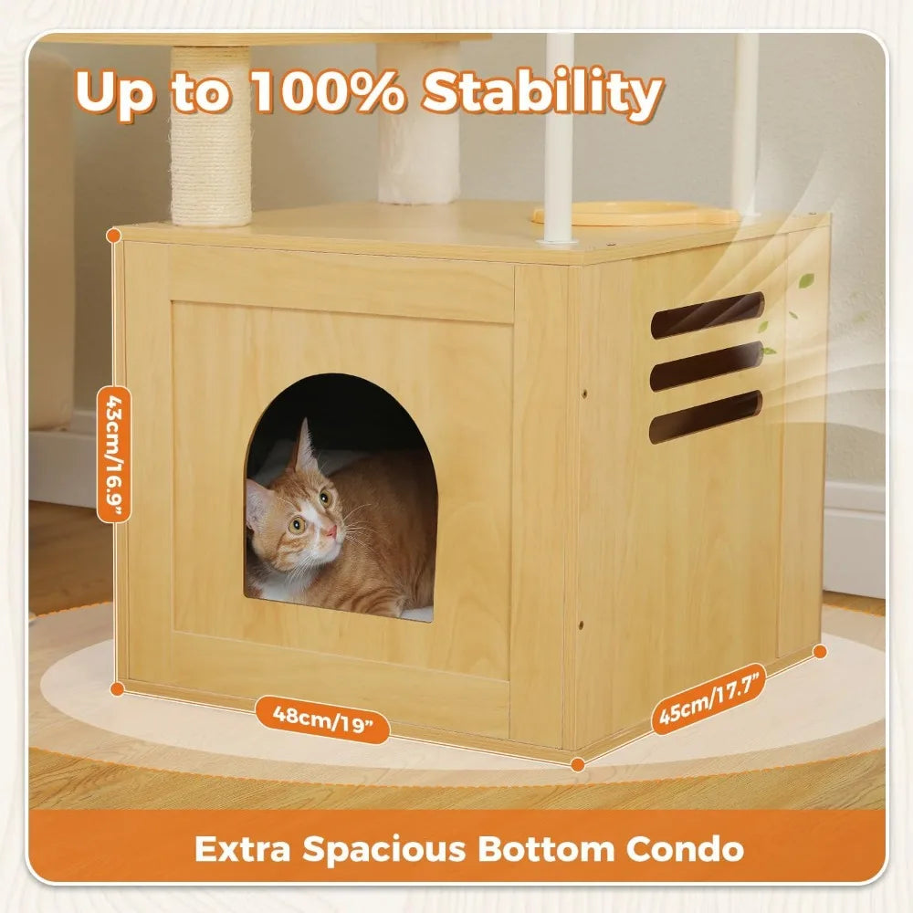 Large Cat Tree with Food Station