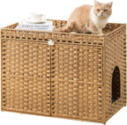 Rattan Cat Litter Box Enclosure