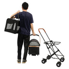 Stroller, 2 Pet Carriers for S/M Dogs