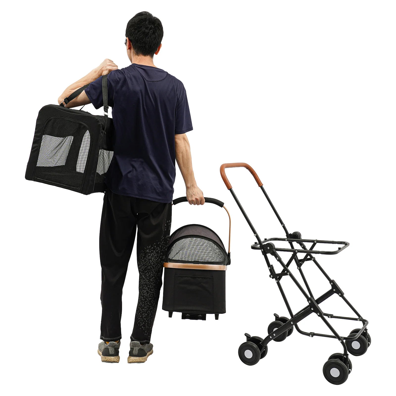 Stroller, 2 Pet Carriers for S/M Dogs