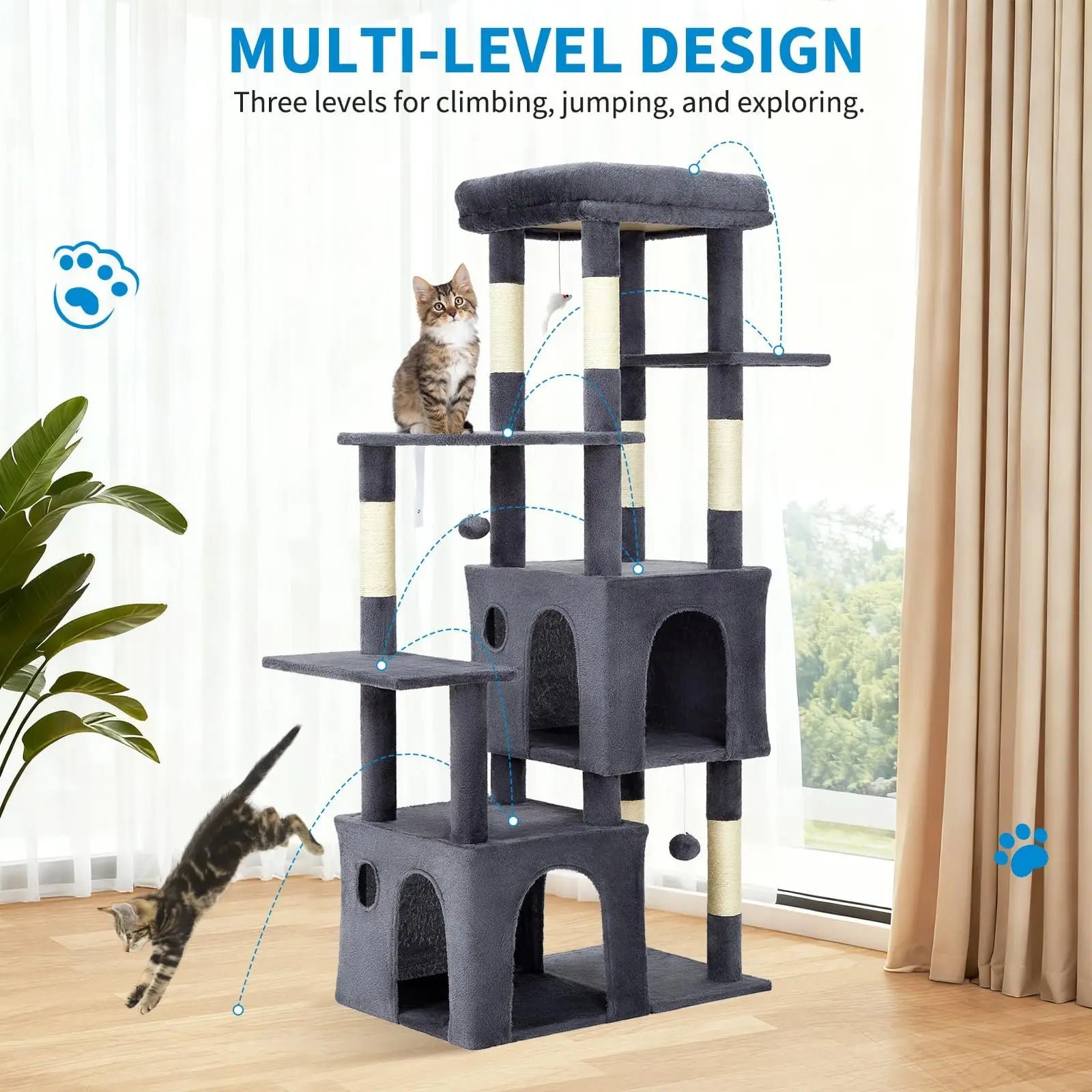61" Heavy-Duty Cat Tree