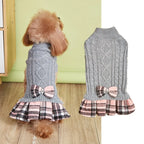 Pet Fur Dress White Gray