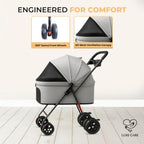 Haus 4 Wheel Foldable Pet Stroller