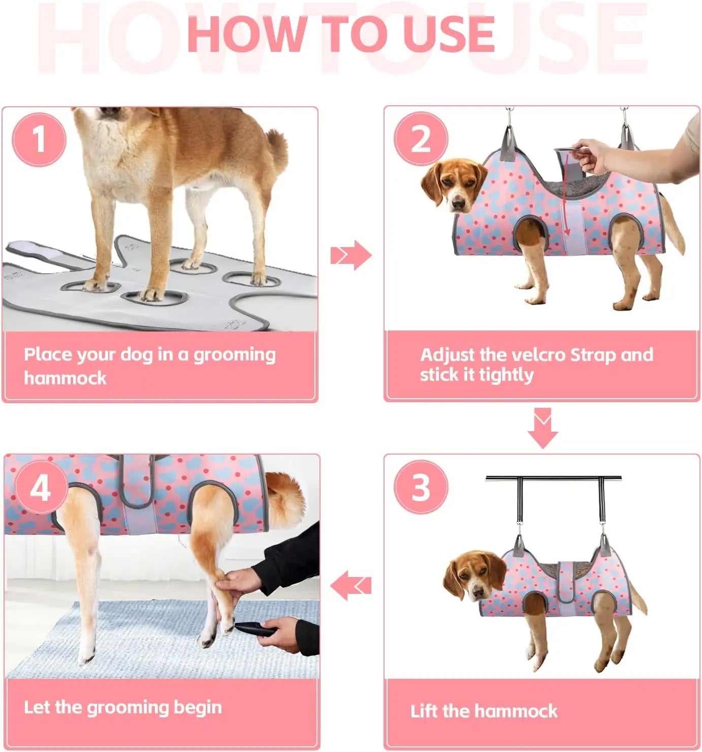Pet Grooming Hammock Harness