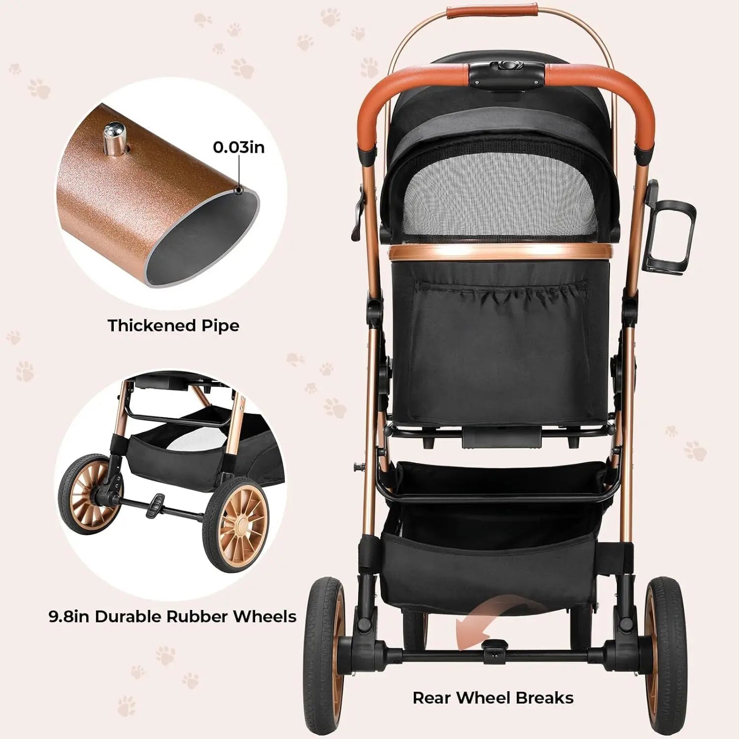 High Wheels Pet Stroller