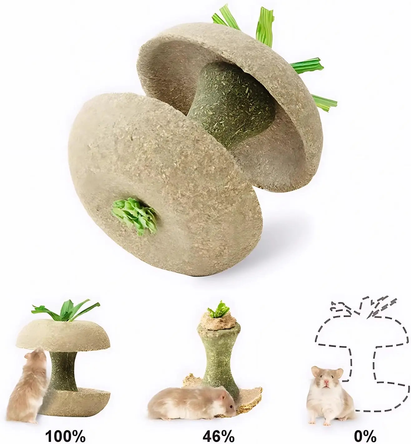 Apple Core Shaped Hamster Chew Toy