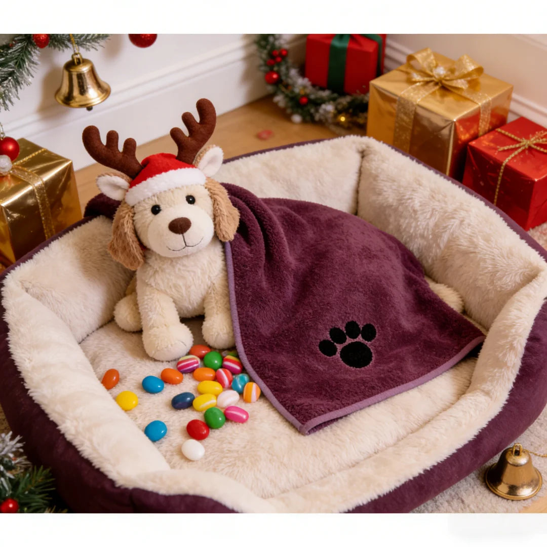 Christmas Gift Dog Bath Towel