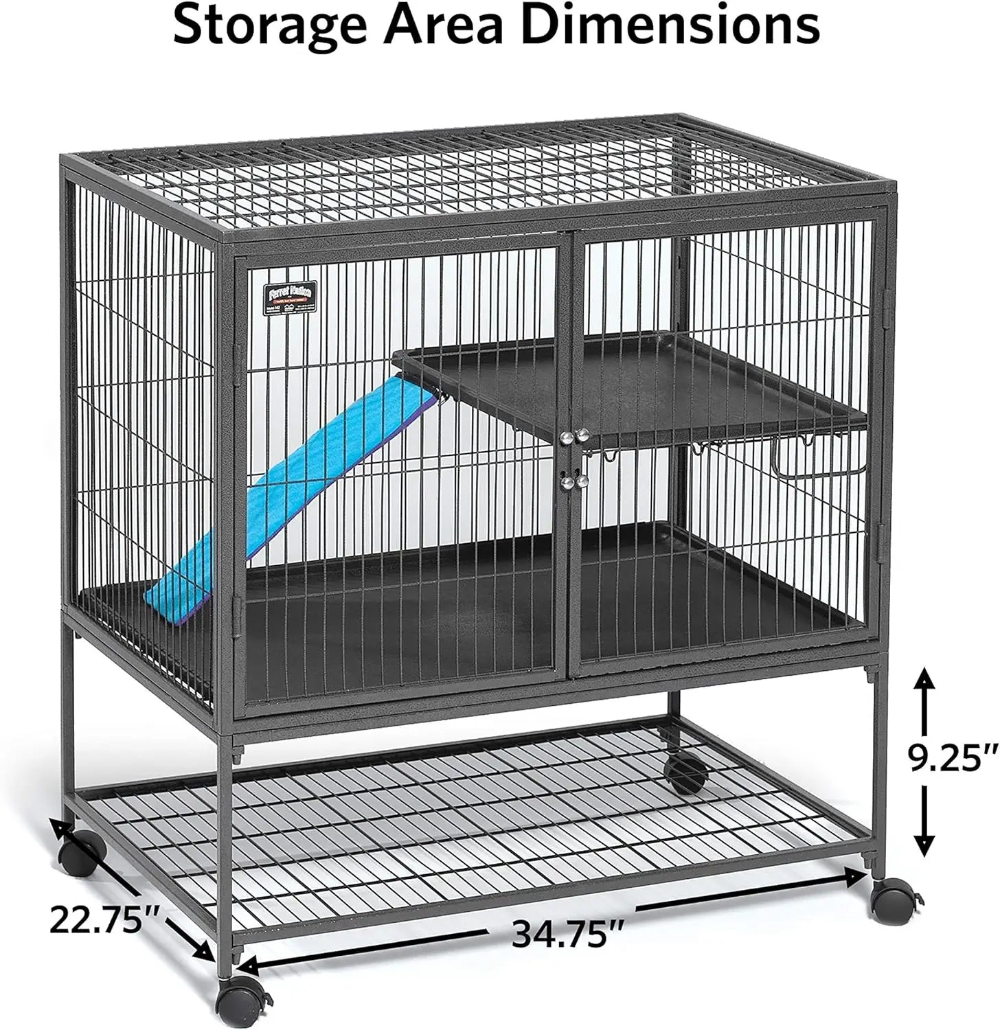 2-Tier Small Animal Cage with Pan