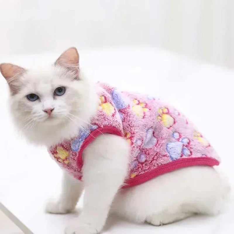 Cartoon Fleece Cat Clothes