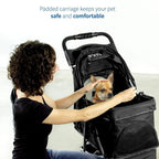 Black 3 Wheel Pet Stroller