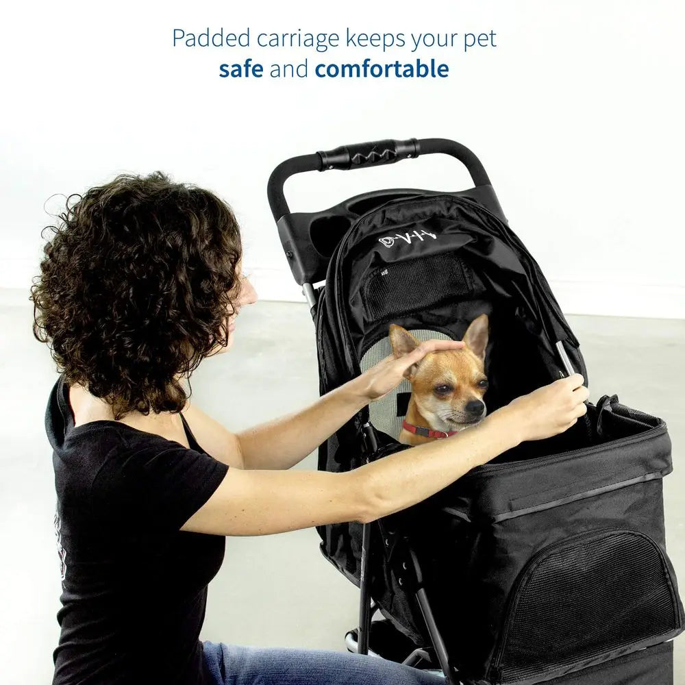 Black 3 Wheel Pet Stroller