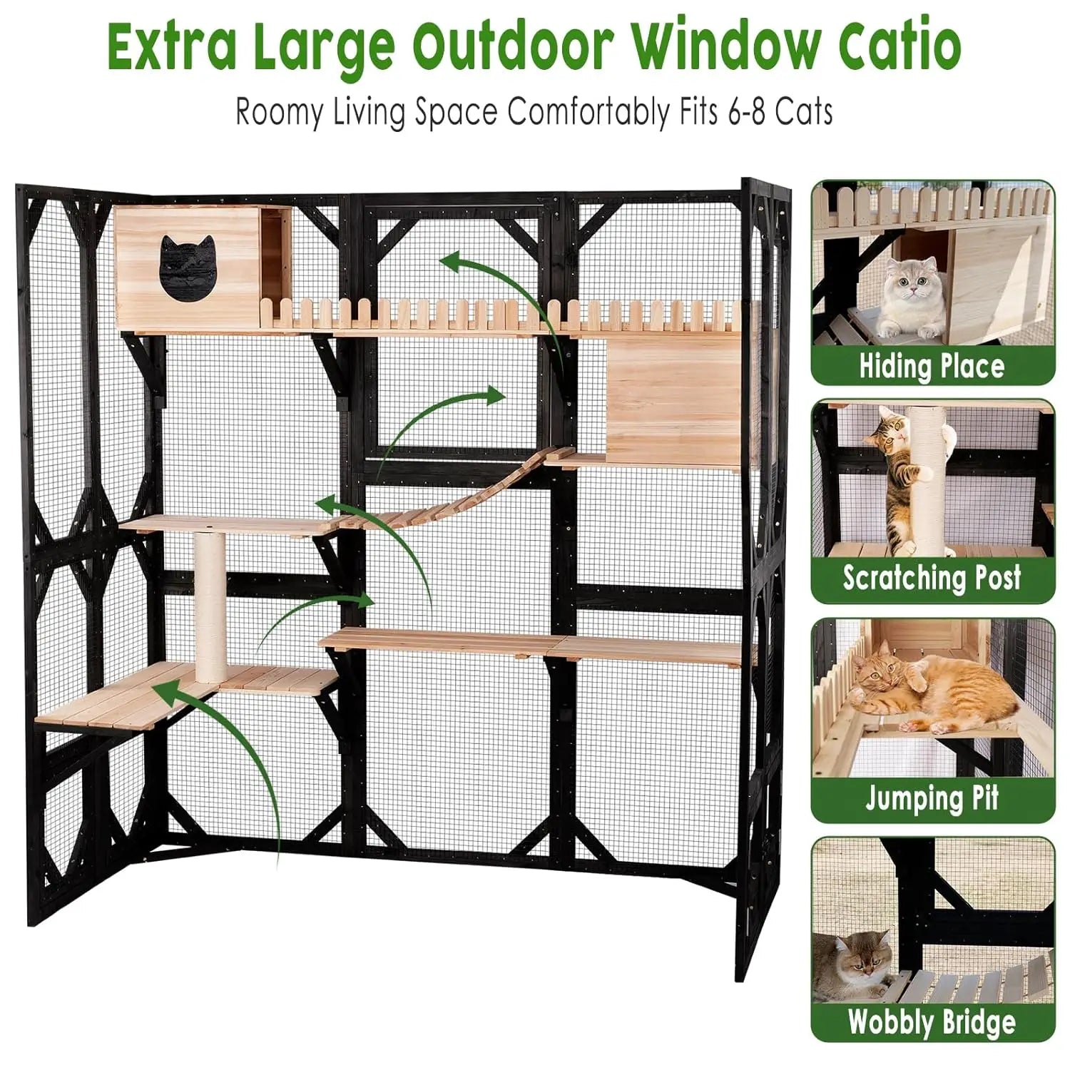 Wooden Cat Enclosure