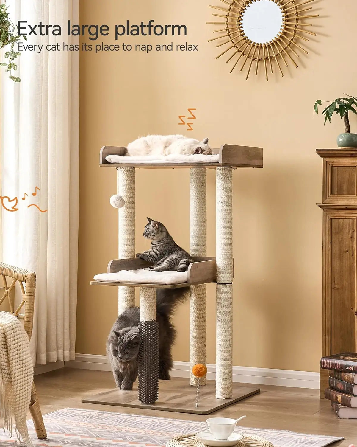Modern Cat Tree for Large Indoor Cats