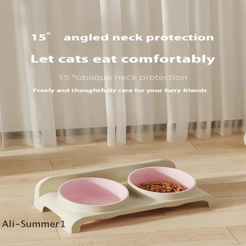 Food Feeders Pet Cat/Dog Double Bowls