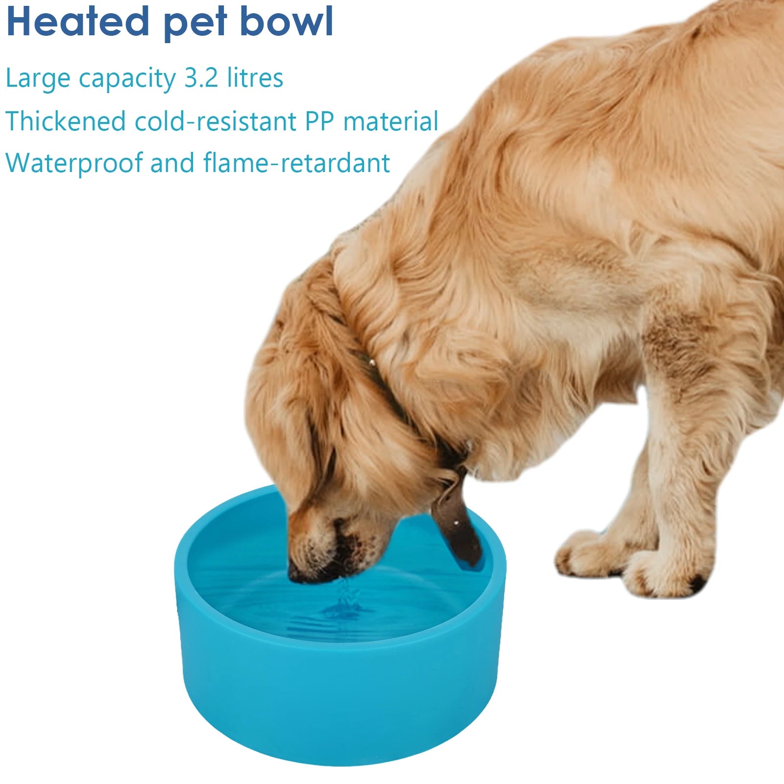 Outdoor Thermal Pet Bowl 3.2 L Heated Dish