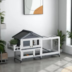65" Wooden Rabbit Hutch