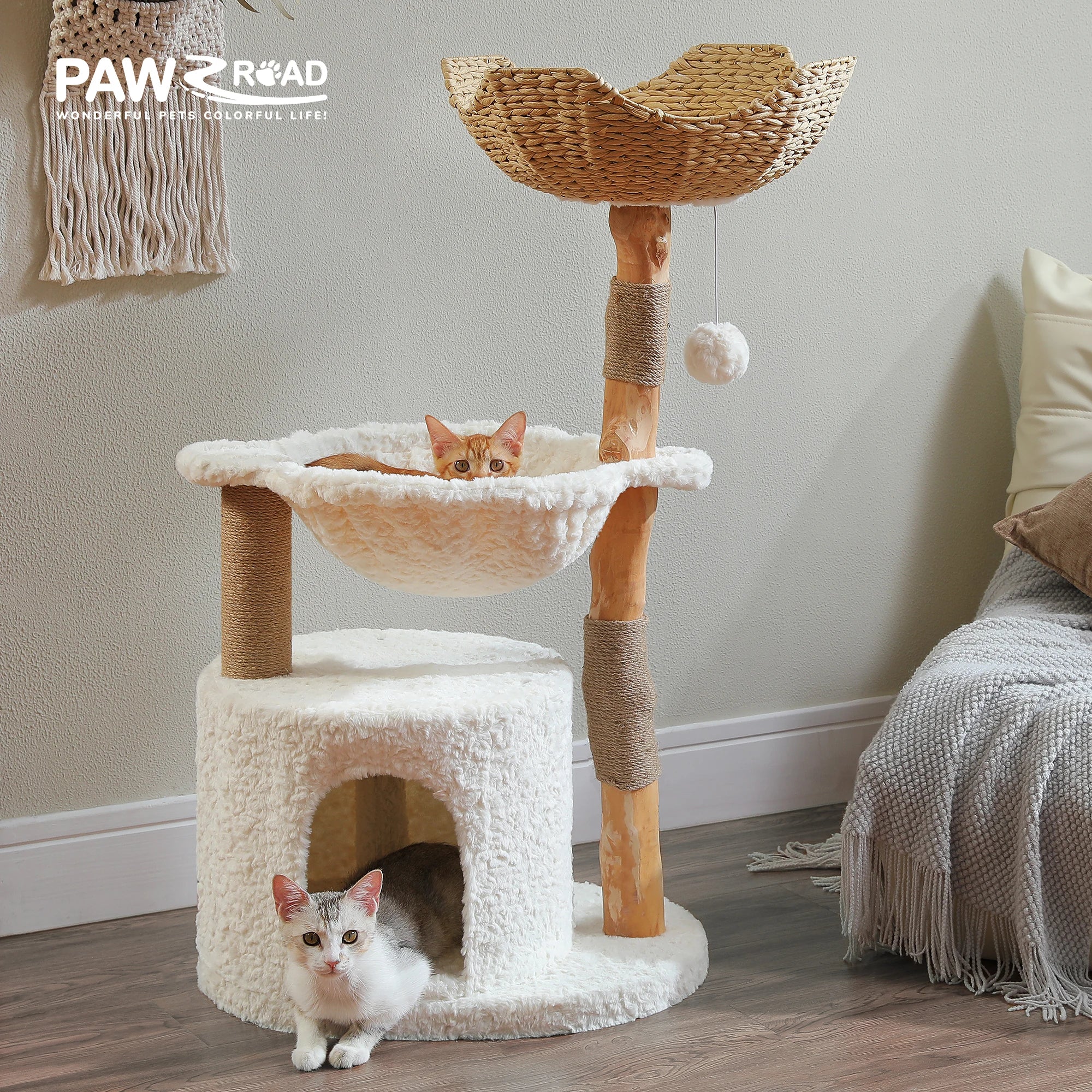 Solid Wood Cat Tree