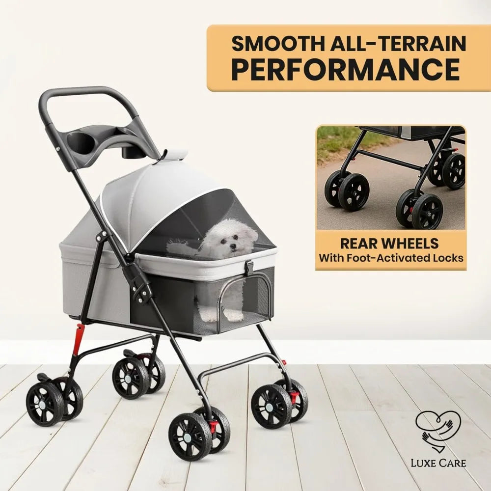 Haus 4 Wheel Foldable Pet Stroller