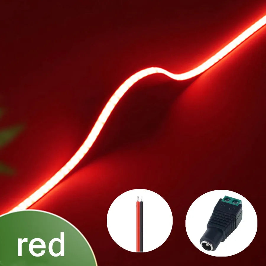 Ultra Thin 12V Colorful COB LED Strip Dimmable