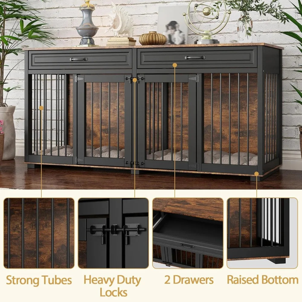 Large Wooden Dog Crate