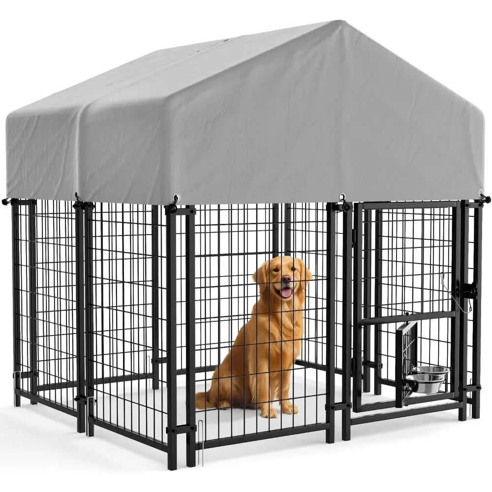 Sturdy Steel Outdoor Dog Kennel