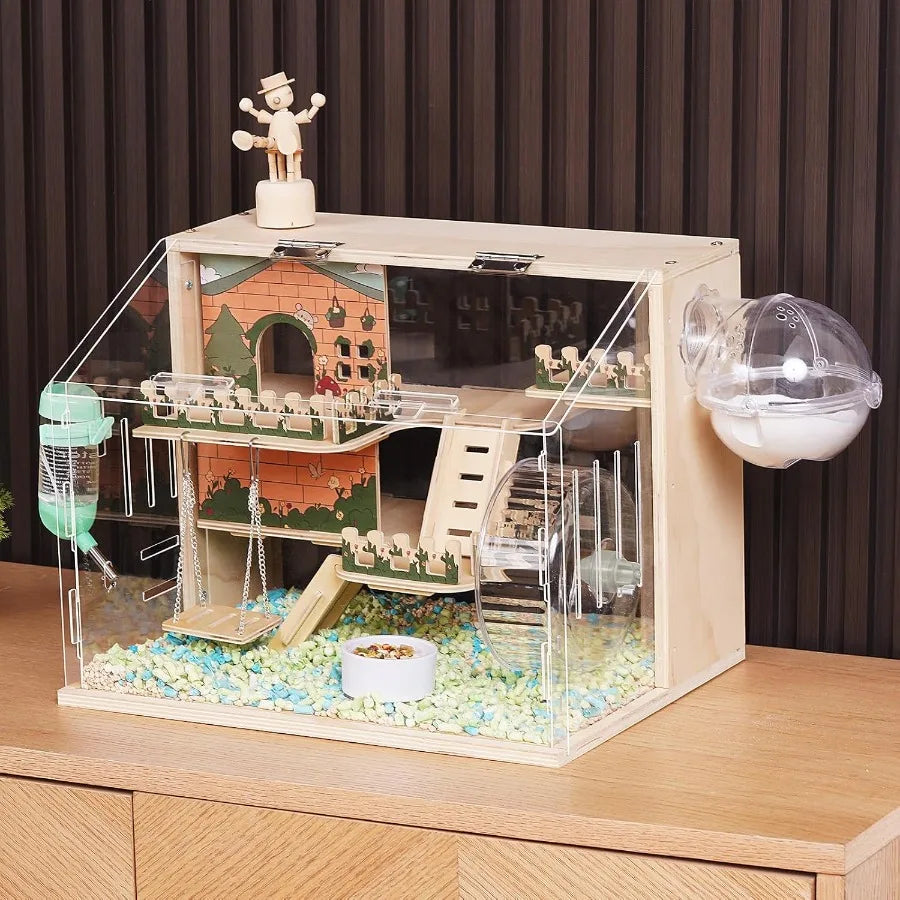 Wooden Hamster Cage/All Accessories
