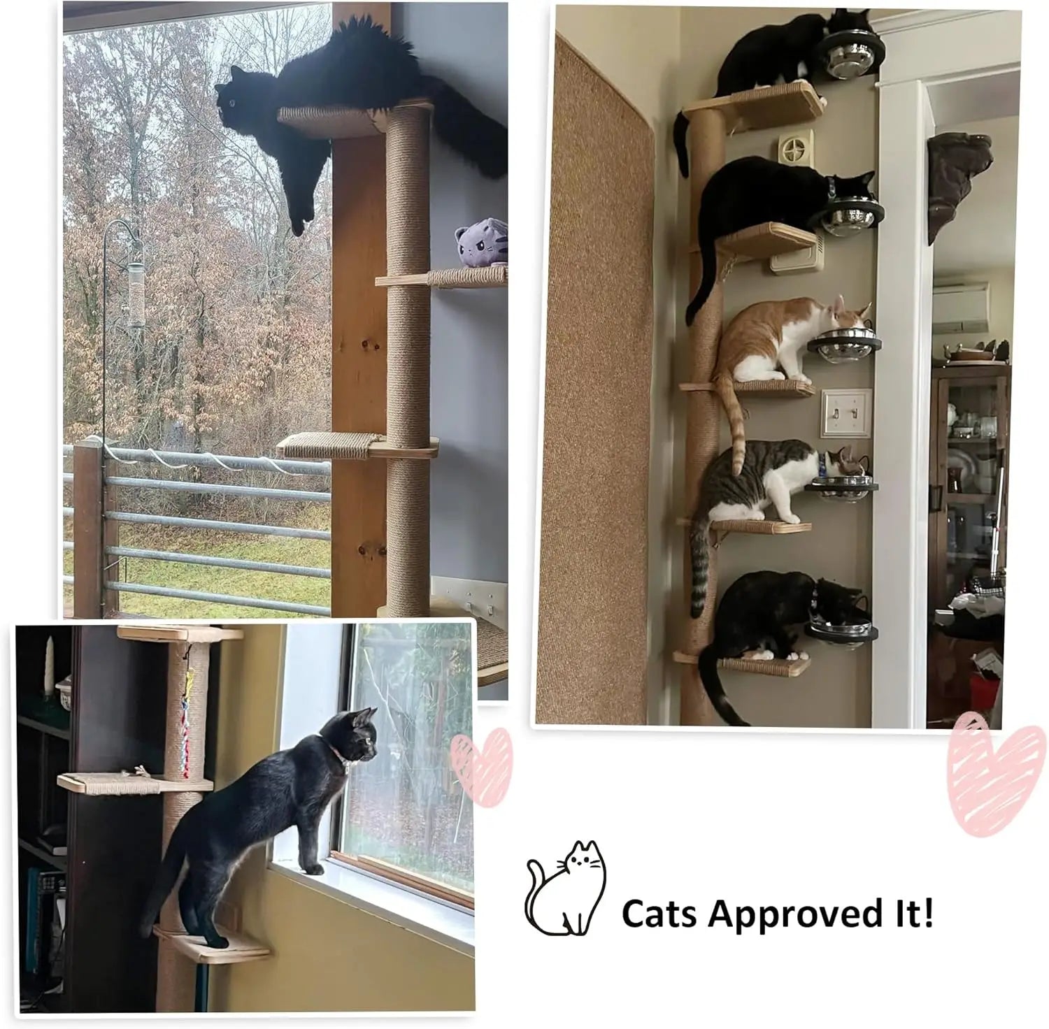 5-Tier Wall-Mounted Cat Tree