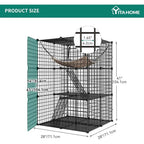Metal Cat Cage 3-Tiers